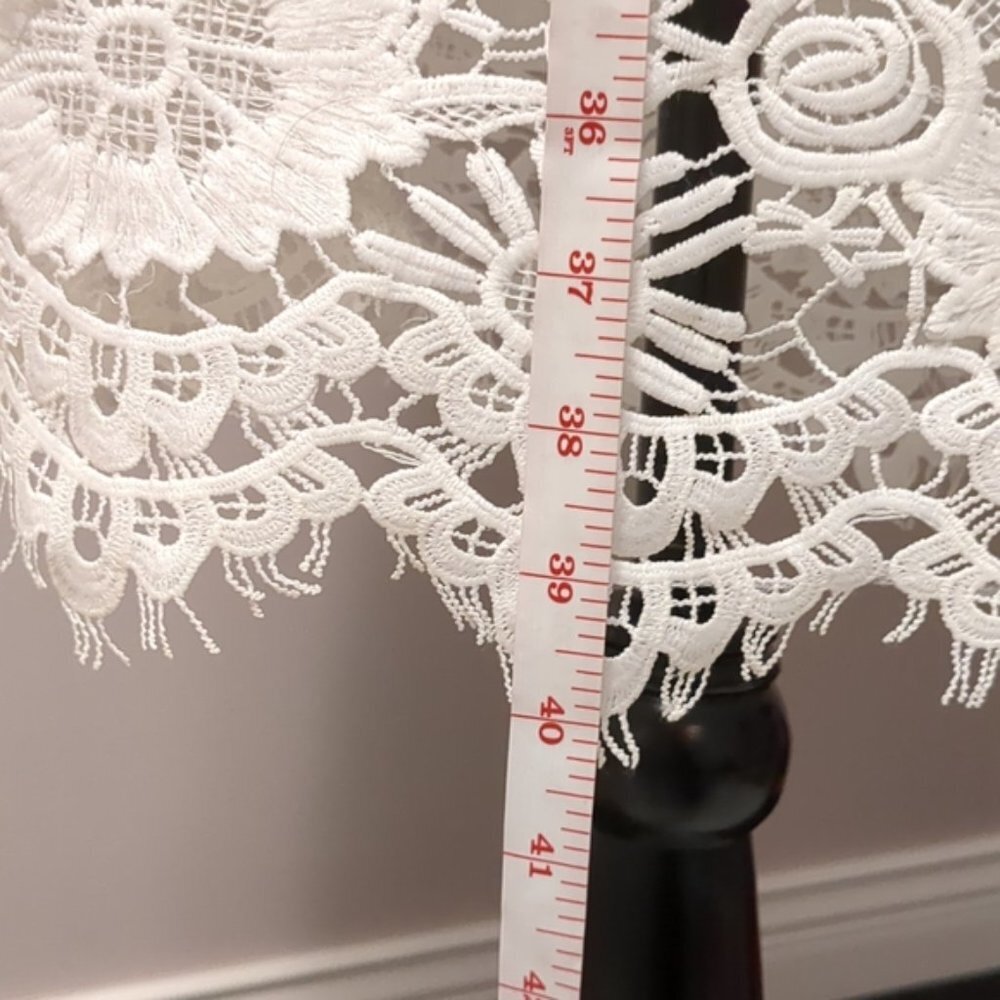 💎CARRE NOIR 💎 White Lace Ocean print dress - 6 - Picture 8 of 10